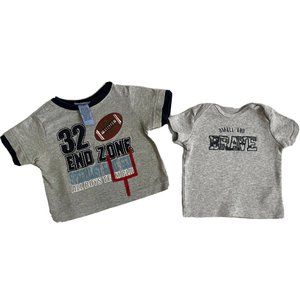 Child Of Mine Carter's Baby Boy Set 2 Pieces T-Shirt Gray 100%Cotton Size 0-3M